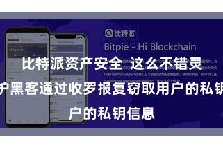比特派资产安全  这么不错灵验防护黑客通过收罗报复窃取用户的私钥信息