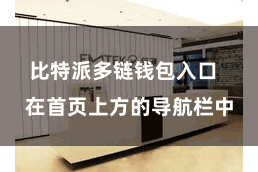 比特派多链钱包入口 在首页上方的导航栏中